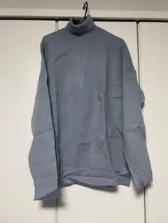 ZARAライトブルー タートルネックニット Lサイズ