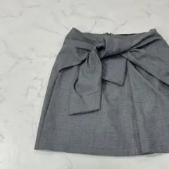 美品 ZARA チェック 裏地付き タック ダーツ タイト ミニ スカート XS