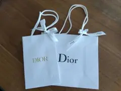 Dior ホワイト　ショップ袋 大小セット