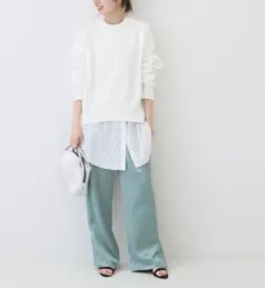 Spick & Span スピックアンドスパン 畦クルーネックプルオーバー