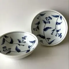 たち吉　煮物鉢　中鉢　アザミ模様　２個セット
