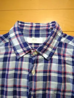 ユニクロ　半袖シャツ　チェック　Mサイズ　中古