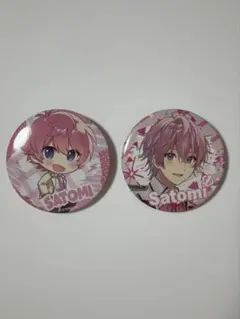 すとぷり　さとみ　缶バッジ　2022 春等身 2023 春デフォ　Spring