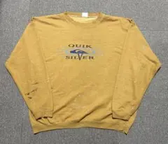 90s OLD QUIKSILVER スウェット マスタード色 ペンキ 古着のサムネイル