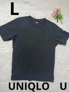 UNIQLO　U　ユニクロ　ブラック 半袖 Tシャツ コットン　レディースL