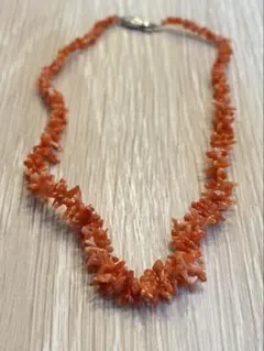 【美品 silver】珊瑚 ネックレス