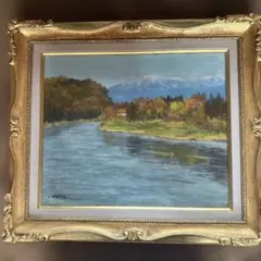 鳥井敏文 油彩画 桜島 風景画 額装 鳥井敏文 油彩画 桜島 風景画 額装 - メルカリ