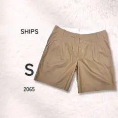 SHIPS シップス ショートパンツ S ベージュ 綿100 日本製 春夏のサムネイル