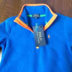 【値下げ】ポロラルフローレン キッズ ハーフジップ スウェット ブルー タグ付き