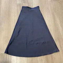 green label relaxingダークグレー フレアスカート ボタン付き