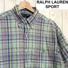 RALPH LAUREN SPORT チェック柄 半袖シャツ Lサイズのサムネイル