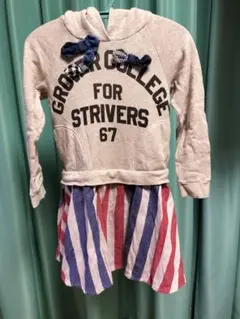 フード付きスウェットワンピース 130