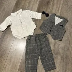 ベビフォーマル服セット 80cm チェック柄