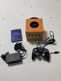 オレンジ ゲームキューブ 本体 + コントローラー + ゲームソフト