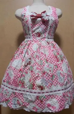 ストロベリーレターズ柄 裾スカラップJSK BABY,THE STARS