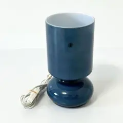 廃盤 IKEA オールドイケア LYKTAテーブルランプ ガラス 紺色 ネイビー