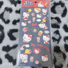 デニムステッカー キティ 日焼けキティ好きにも サンリオ カミオジャパン