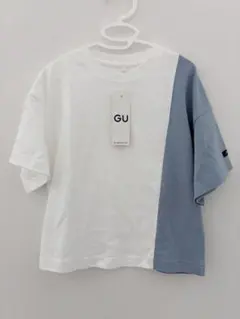 GU ブルー✖️ホワイト　Tシャツ　110サイズ　新品タグ付き