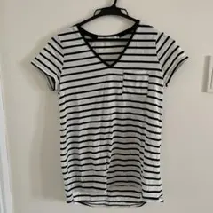 AZUL basic ストライプ Vネック Tシャツ S