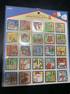 クリスマス　アドベント　カレンダー　シール　ステッカー　プレゼント　ギフト