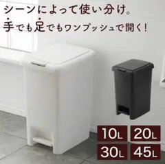 ニトリ 抗菌・消臭2WAYペダルペール ごみ箱 45L ホワイトのサムネイル
