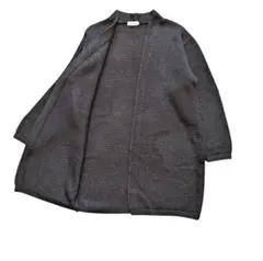 レプシィム ローゲージ 厚手 ロングニットカーデ 黒 Mサイズ 体型カバー