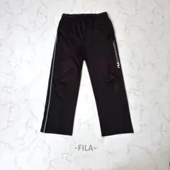 FILA/ジャージ/パンツ/M/ブラック/スポーツ/ストリート/ライン/部屋着
