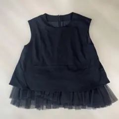 タグ付✨️FABIANA FILIPPI チュールフレアスリーブブラウス ネイビー