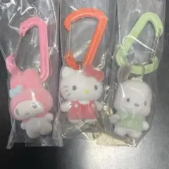 サンリオ カラフルカラビナ マスコットチャーム 3点セット　キティ　マイメロ