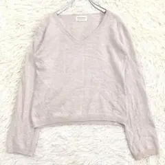 y7609 美品✨ブラーミン 長袖ニット カットソー アンゴラ 綺麗め ウールのサムネイル