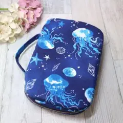 【ハンドメイド】クラゲ柄☆お薬手帳ケース
