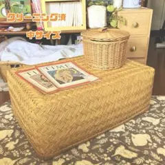 昭和レトロ 大きいサイズ 行李 クリーニング済み 収納 籠 ① 超美品 2026年最新】レトロ 籠 行李の人気アイテム - メルカリ