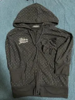 SISTER JENNI パーカー 黒 ラインストーン