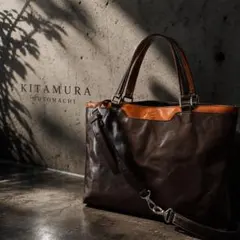 Kitamura MOTOMACH レザー ビジネスバッグ2WAY ショルダーのサムネイル