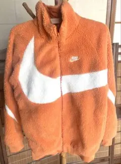 美品nikeスウォッシュふわふわボアジャケットリバーシブルS