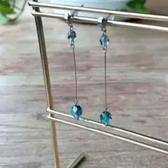 №473　チェコビーズピアスイヤリング　ハンドメイド