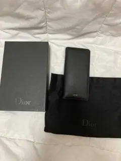 Dior 二つ折り財布 ブラック　ディオールオム　ロングウォレット　長財布のサムネイル