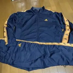 adidas 上下セット　オレンジ　紺　ジャージ　セットアップ　00s