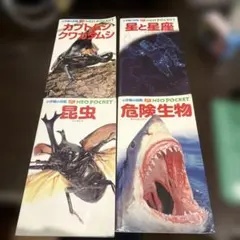 【４冊カバー無】小学館の図鑑NEO POKET カブトムシ・星座・昆虫・危険生物