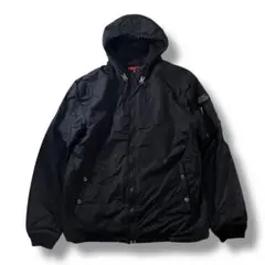 schott 00s 古着 ナイロンジャケット 裏ボア ミリタリー フーディ