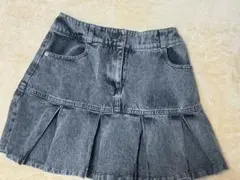 INGNIグレー デニム プリーツスカート