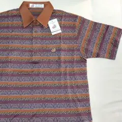 ジャンボ尾崎 総柄 半袖 ポロシャツ ゴルフ 尾崎将司 90s 美品 J's ジャンボ尾崎 ポロシャツ ゴルフウェア 派手
