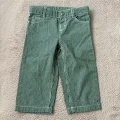 PETIT BATEAU ズボン パンツ　80cm 緑ストライプ