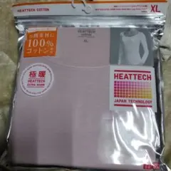 極暖HEATTECHコットンＵネックＴ八分袖 XL 10ピンク