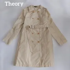 Theory】シルク混 ロングトレンチコート Pサイズ ライトブルー - メルカリ