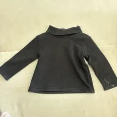 黒のタートルネック長袖トップス　裏起毛　90 男の子　女の子　インナー　重ね着