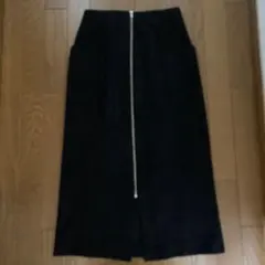 ブラックタイトスカート フロントジッパー