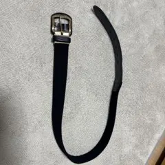 ネイビー レザー ベルト ゴールドバックル