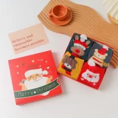 クリスマスキャラクター靴下セット 4足入り