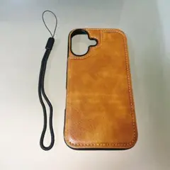 iPhone16 ケース　ブラウン　カードケース入り